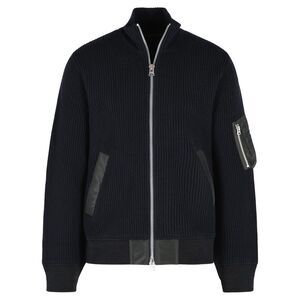 Sacai Navy Wool Sweater Men